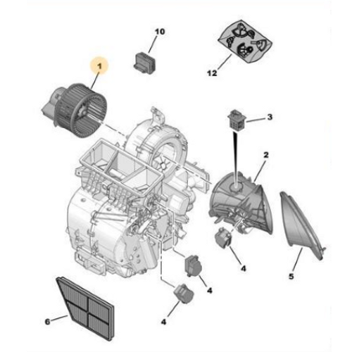 ORIJINAL 307 Kalorifer Motor - Otomatik Klima 6441K0