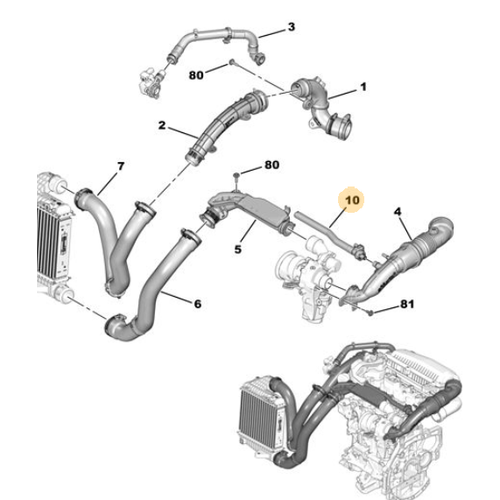 Orijinal 1.2 TURBO HORTUM 9812135680