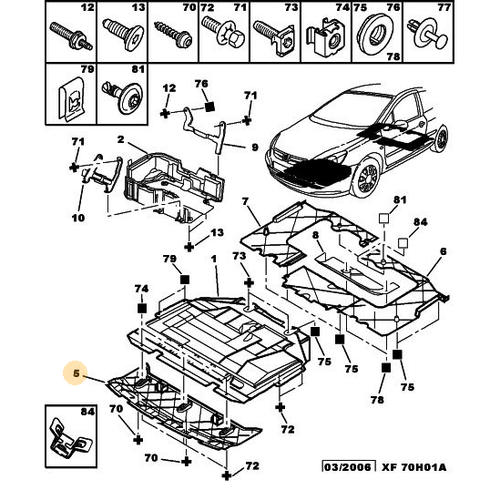 ORIJINAL 307 Tampon Alt Plastik    7013L6