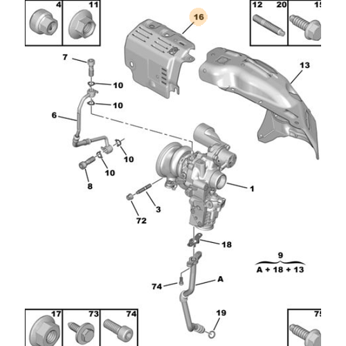 ORIJINAL TURBO ISI KALKAN 1.2 TURBO 9817792380