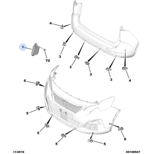 Orijinal 5008 Park Sensr Beyni P87E    1623123180