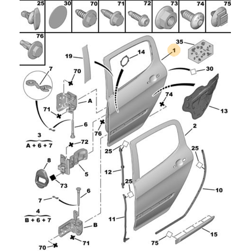 Orijinal Arka Kap Sa 308 T7  9008S1