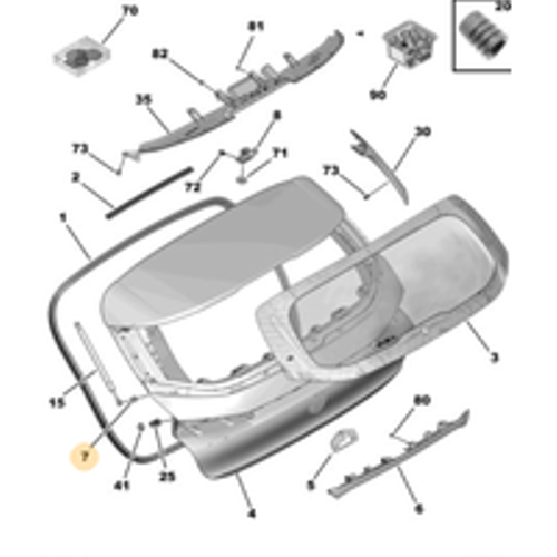 Orijinal Kaporta Klipsi 308 P5 / 5008 P74 GT  9811552380