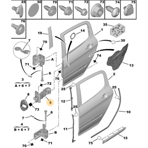 Orijinal Arka Kap Durdurucu 308 T7   9181N3