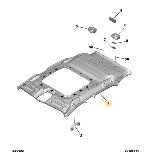 Orijinal DS4 Tavan Demesi    98333543UW