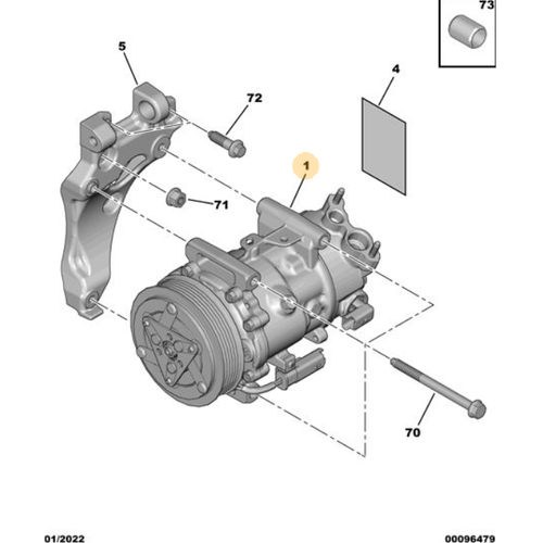 Orijinal  Klima Kompresr 207 208 2008 A94F   9822826880