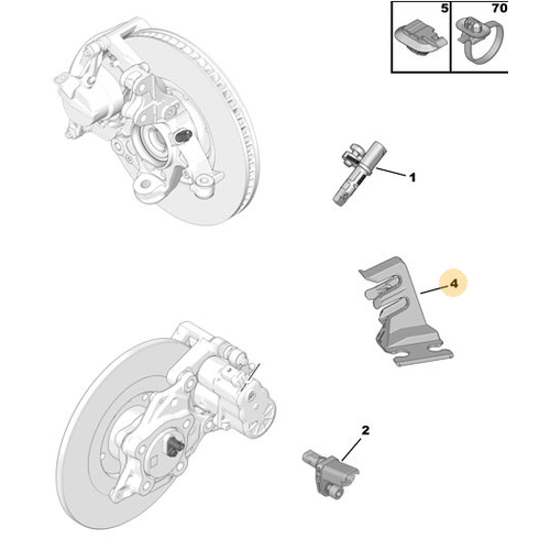 Orijinal Abs Sensr Kablosu Mesnedi Sa 3008 P84E 5008 P87E  9678616780