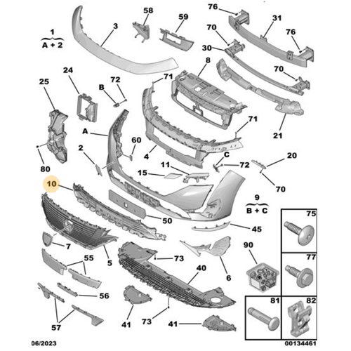 ORIJINAL ON TAMPON ALT IZGARA (308-P5)   98379773XT