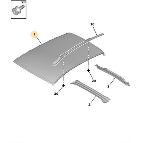 Orijinal 207 Tavan Sac      8301S0