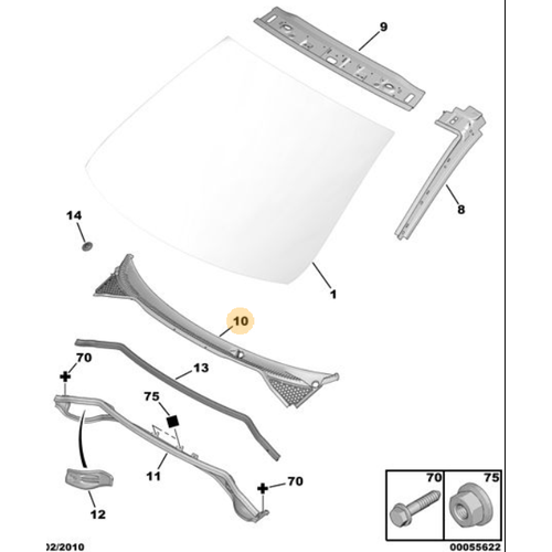 Orijinal 207 n Cam Izgaras     8251Y0