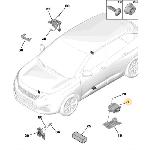 Orijinal 3008 Otomatik Far Beyni P84E   9827096780