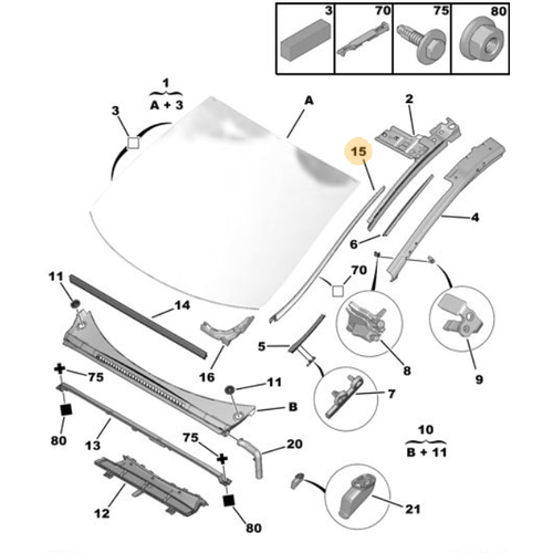 Orijinal n Cam tas Sa 3008 T84  8120Y0