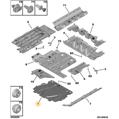 Orijinal Kasa Alt Muhafaza   Peugeot - 5008 P74 GT  9862850080