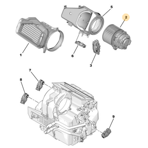 Orijinal Klima Motoru 308 P5  408  9837609380