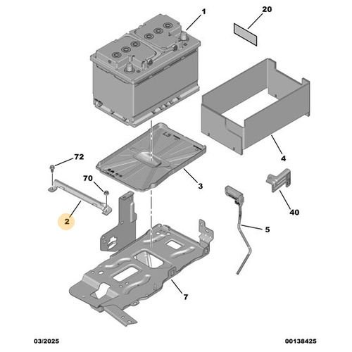 Orijinal Ak� �st Sabitleme Demiri 3008 P64 GT  9839337580