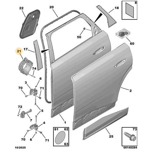 Orijinal Sa� Kap� �zolat�r   Peugeot - 5008 P74 GT    9843594180