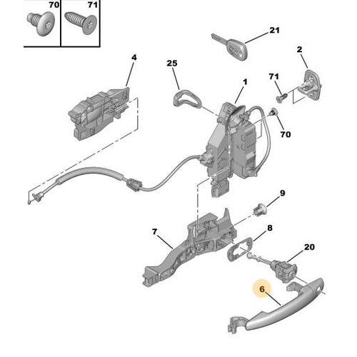 Orijinal Kap Kolu Sa 3008 T84  5008 T87 9101KH