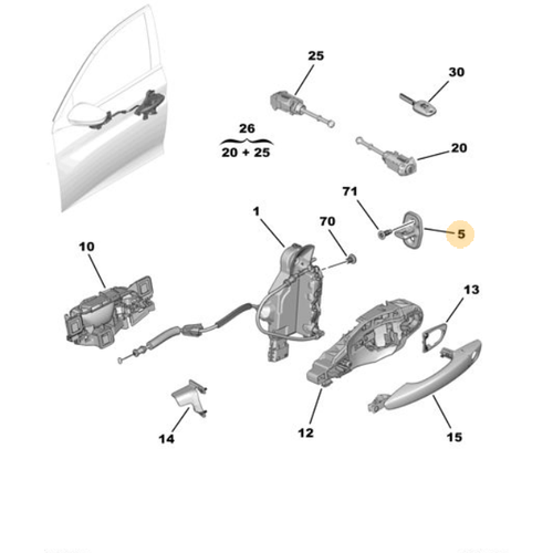 Orijinal  Kap Kilit Karl 208  2008 P24E Rifter K9  916489