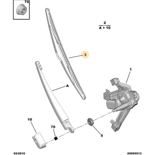 Orijinal 207 Arka Cam Silecei     642397