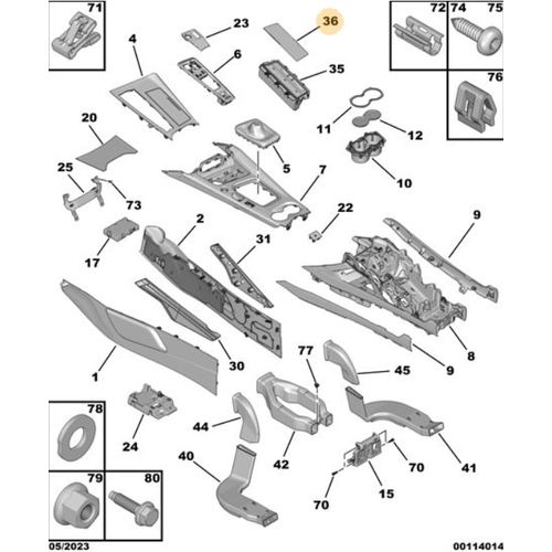 Orijinal 508 Kllk Kapa R8    98165297Xu