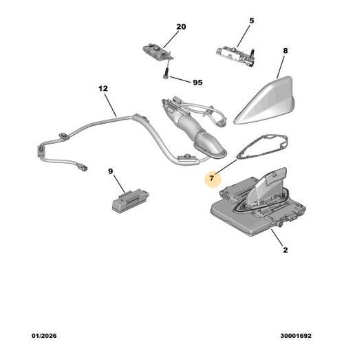 Orijinal Anten Alt S�zd�rmazl�k Contas�  Peugeot - 5008 P74 GT 9864260280