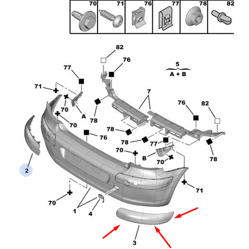 ORIJINAL 307 Sa� Arka Tampon Ku�ak   7452Q0