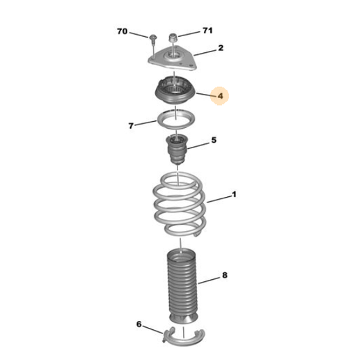 ORIJINAL AMORTISOR TAKOZU (308-P5/ASTRA-OV5)   9833122680