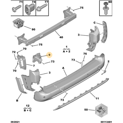 Orijinal Rifter Arka Tampon  Braketi Sol    9816808180