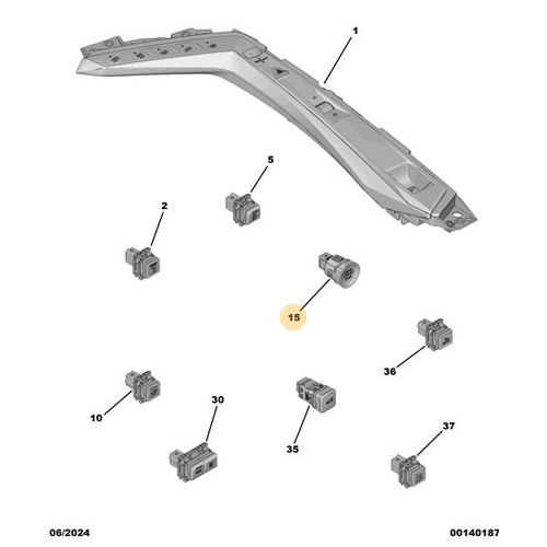 Orijinal Start - Stop / Mar� D��mesi  Peugeot - 5008 P74 GT  98454762ZD