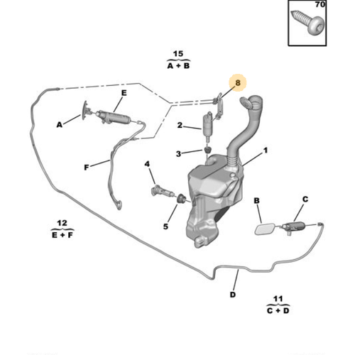 Orijinal Far Ykayc Boru Takm 5008 T87   6439K6