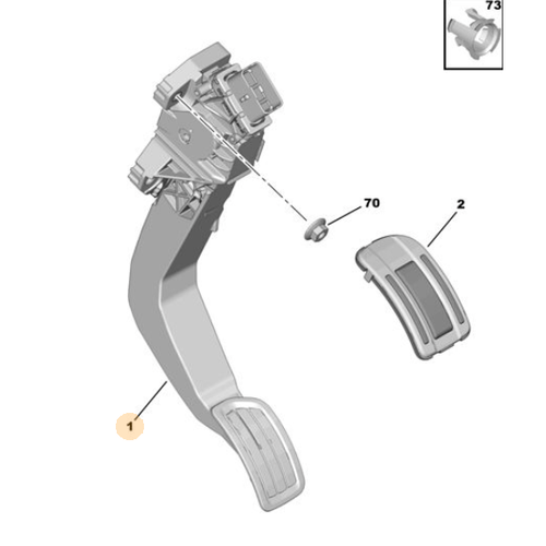 ORIJINAL 208 1.2 GAZ PEDAL  9837891880