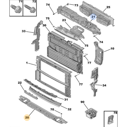 Orijinal n Panel Alt Sac DS4 308 P5 408 3008 P84E 5008 P87E  508 R8  Rifter K9 9814630380