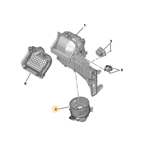 Orijinal  Klima Fan Motoru 3008 P84E 5008  P87E Rifter K9 9849717380