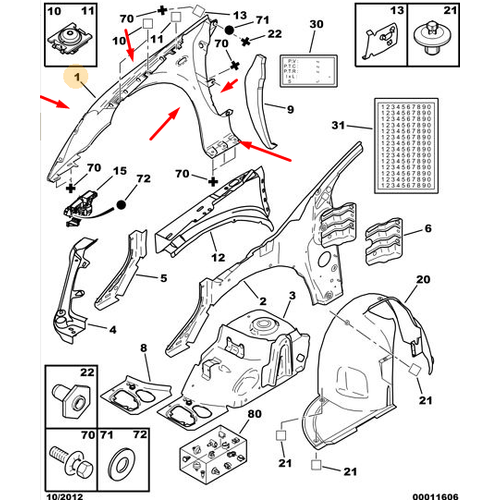 ORIJINAL 307 �n Sol �amurluk   7840R0