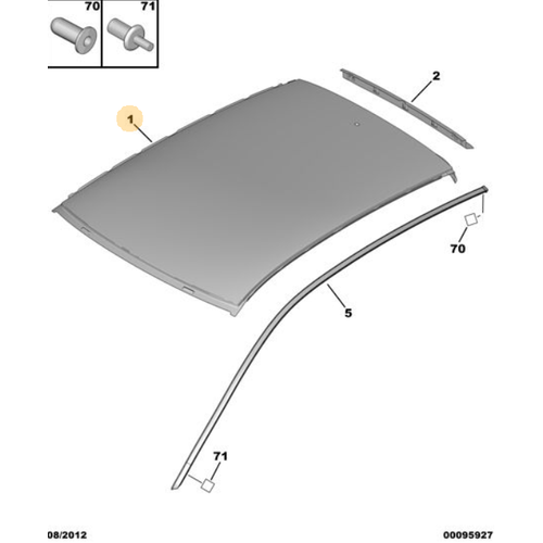 Orijinal 206 Tavan Sac   8301R7