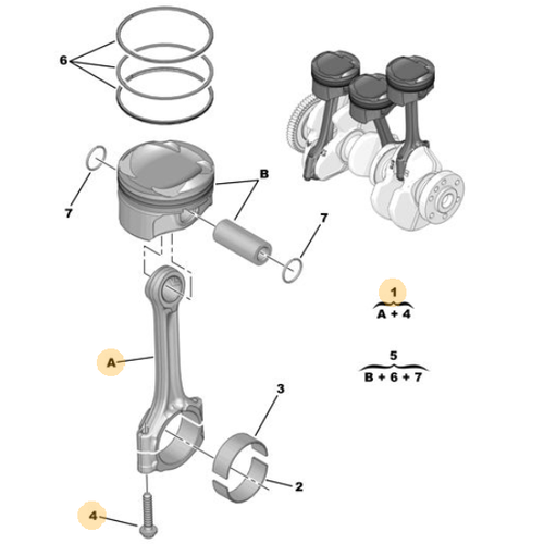 ORIJINAL 1.2 TURBO PISTON KOL TAKIMI    1610806380