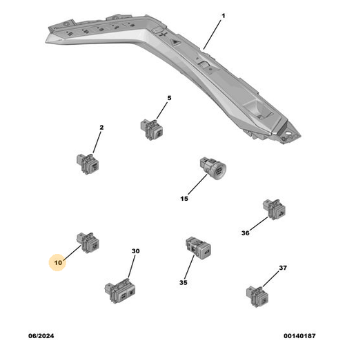 Orijinal Fonksiyon Se�im D��mesi  Peugeot - 5008 P74 GT 98170280ZD