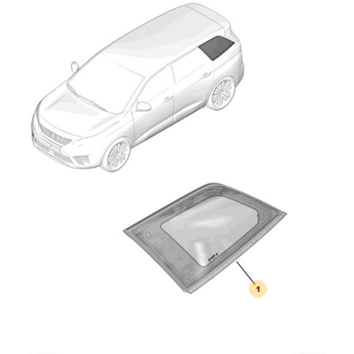 Orijinal 5008 Arka Kelebek Cam� Sa� P87E    9814372780