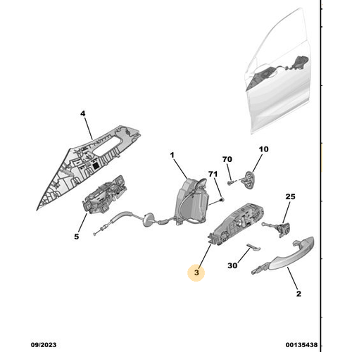 Orijinal Kap� Ba�lant� Kaliperi - Sa� - 308 P5 408 5008 P74 GT  9849924580
