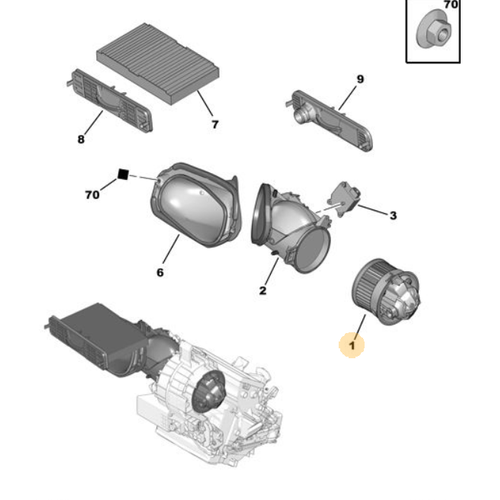 Orijinal Klima Hava Fan 308 T7    6441CZ