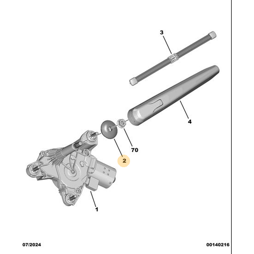 Orijinal Arka Silecek Kol Lasti�i   Peugeot - 5008 P74 GT  9810590380