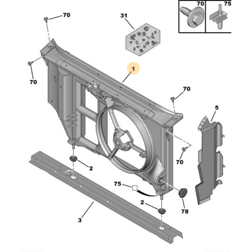 Orijinal 206 n Fan Paneli 7104G7