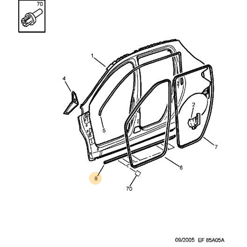 ORIJINAL 307 Sol Mar�biyel Fitili   9023PJ
