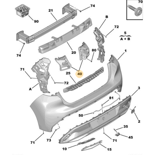 ORIJINAL ARKA TAMPON BAGLANTI AYAK (308-P5)   1680965980