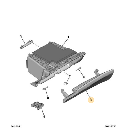 Orijinal DS4 Torpido Kapa 98307107ZD