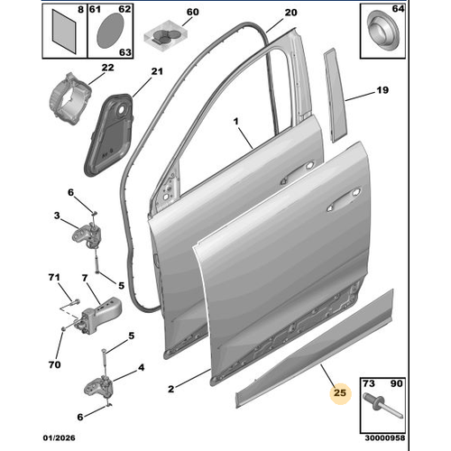 Orijinal Sa� �n Kap� Band�    Peugeot - 5008 P74 GT     98397633XT