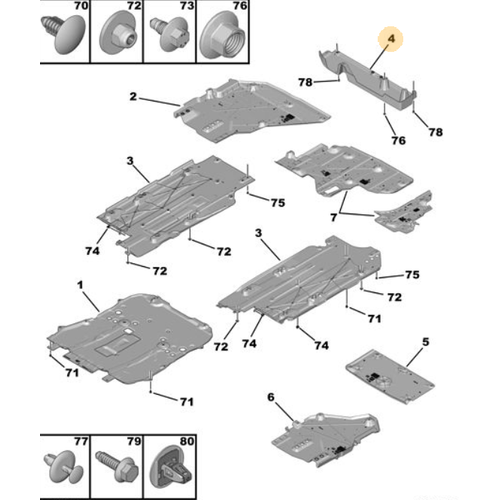 Orijinal Kasa Alt Plastik Koruyucu  308 P5 9837757280