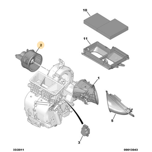 Orijinal 207 Kalorifer Motoru    6441V5