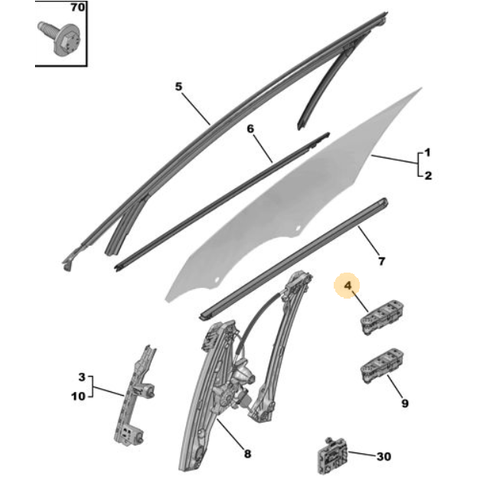 Orijinal Cam Kontrol Kumandas 208 308 P5  3008 P84E  5008 P87E  2008 P24E  Rifter K9 98044803ZD