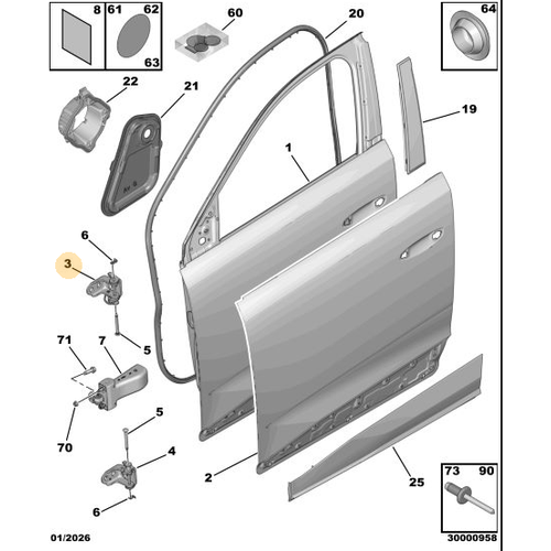 Orijinal �st Kap� Mente�esi - Sol  Peugeot - 5008 P74 GT 1686624980